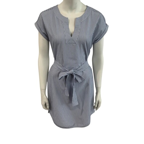 Vineyard Vines Blue White Striped Harbor Belted Tunic S - Picture 3 of 15